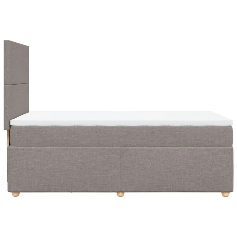Sommier à lattes de lit avec matelas Taupe 90x190 cm Tissu - 5