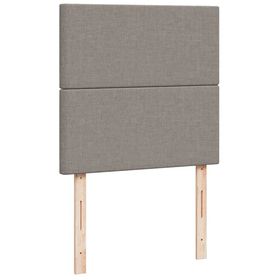 Sommier à lattes de lit avec matelas Taupe 90x190 cm Tissu - 9