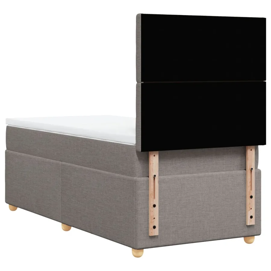Sommier à lattes de lit avec matelas Taupe 90x190 cm Tissu - 6
