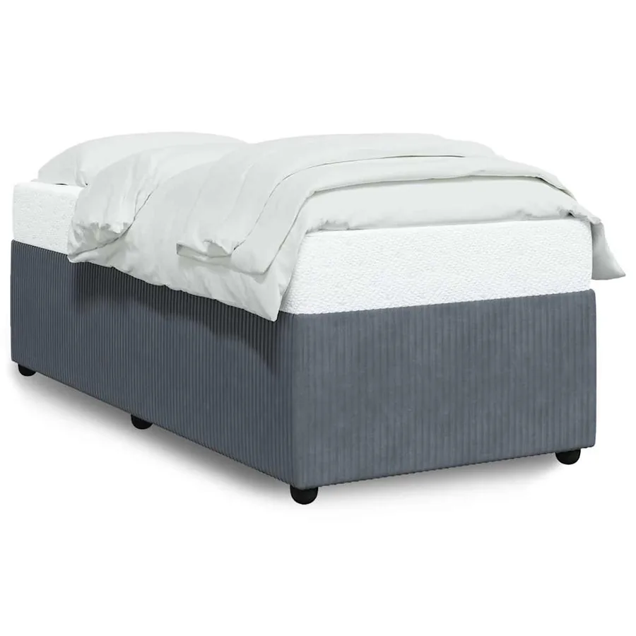 Cadre de lit sans matelas gris foncé 80x200 cm velours - 2