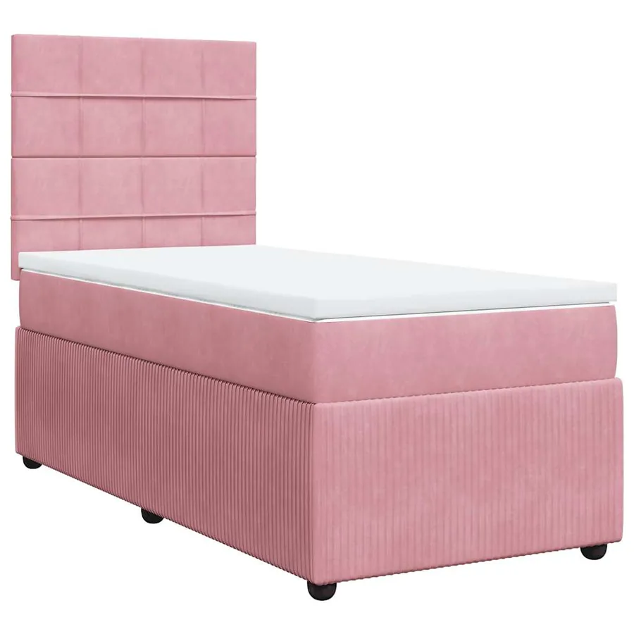 Sommier à lattes de lit et matelas Rose 80x200 cm Velours - 3