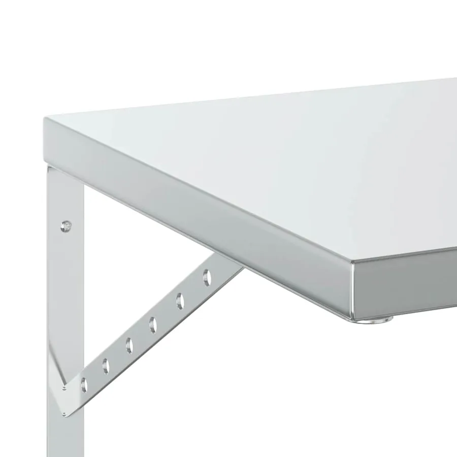 Étagères murales 2 pcs 100x40 cm argenté acier inoxydable - 8