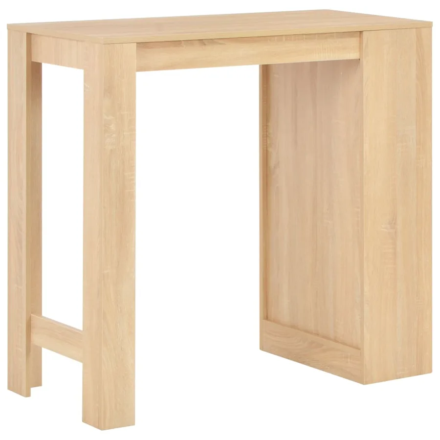 Table de bar avec étagère Chêne 110x50x103 cm - 3