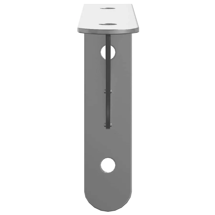 Supports d'étagères 4pcs 15x2,5x11,5cm argenté acier inoxydable - 6