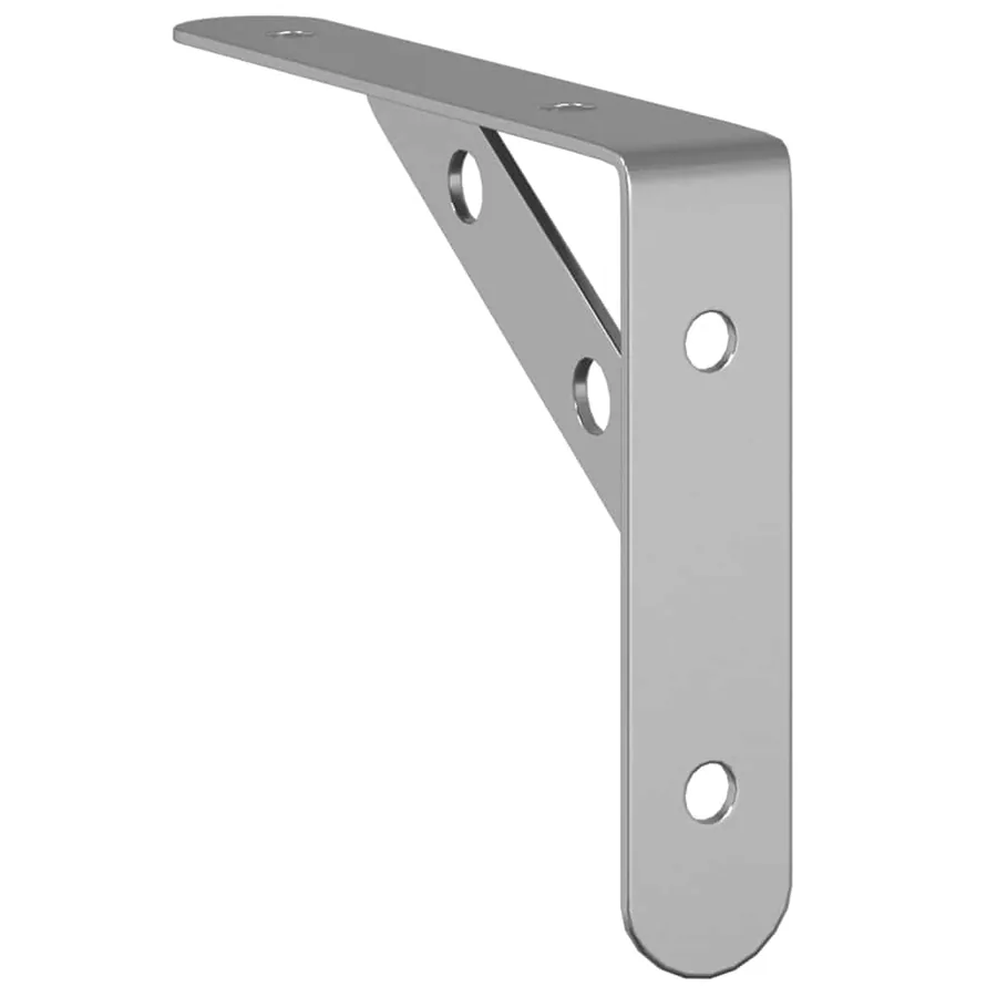 Supports d'étagères 4pcs 15x2,5x11,5cm argenté acier inoxydable - 8