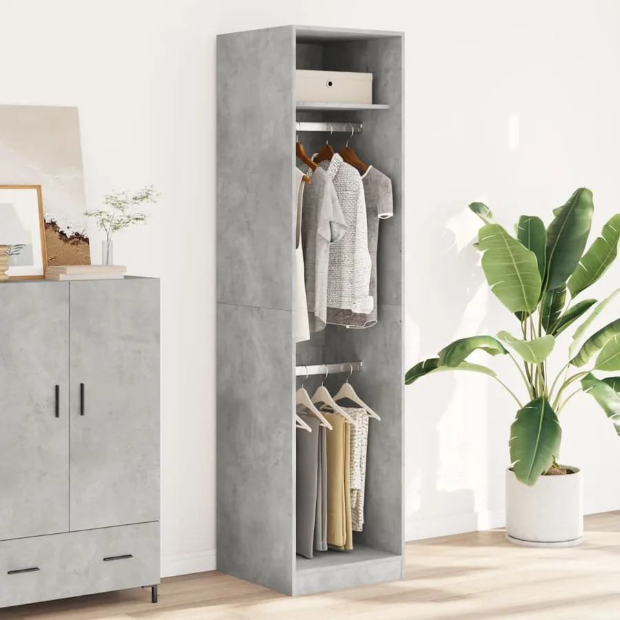Garde-robe Gris béton 50 x 50 x 200 cm Aggloméré - 3