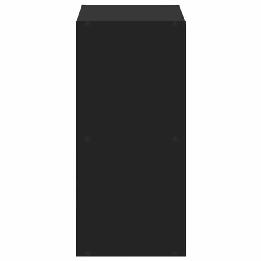 Bibliothèque noir 68,5x32x68,5 cm bois d'ingénierie - 6