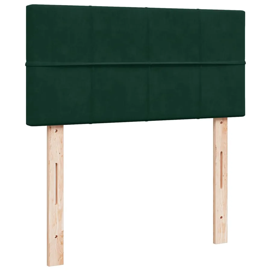 Sommier à lattes de lit et matelas Vert foncé 80x200 cm Velours - 5