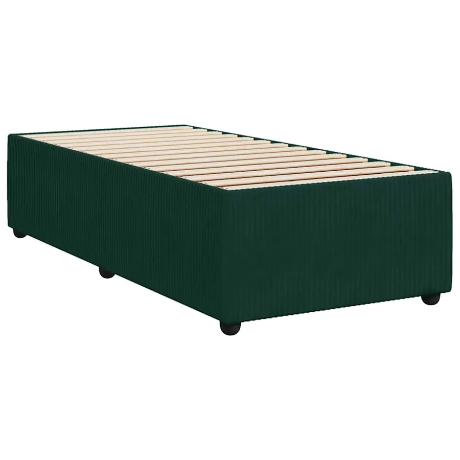 Sommier à lattes de lit et matelas Vert foncé 80x200 cm Velours - 6