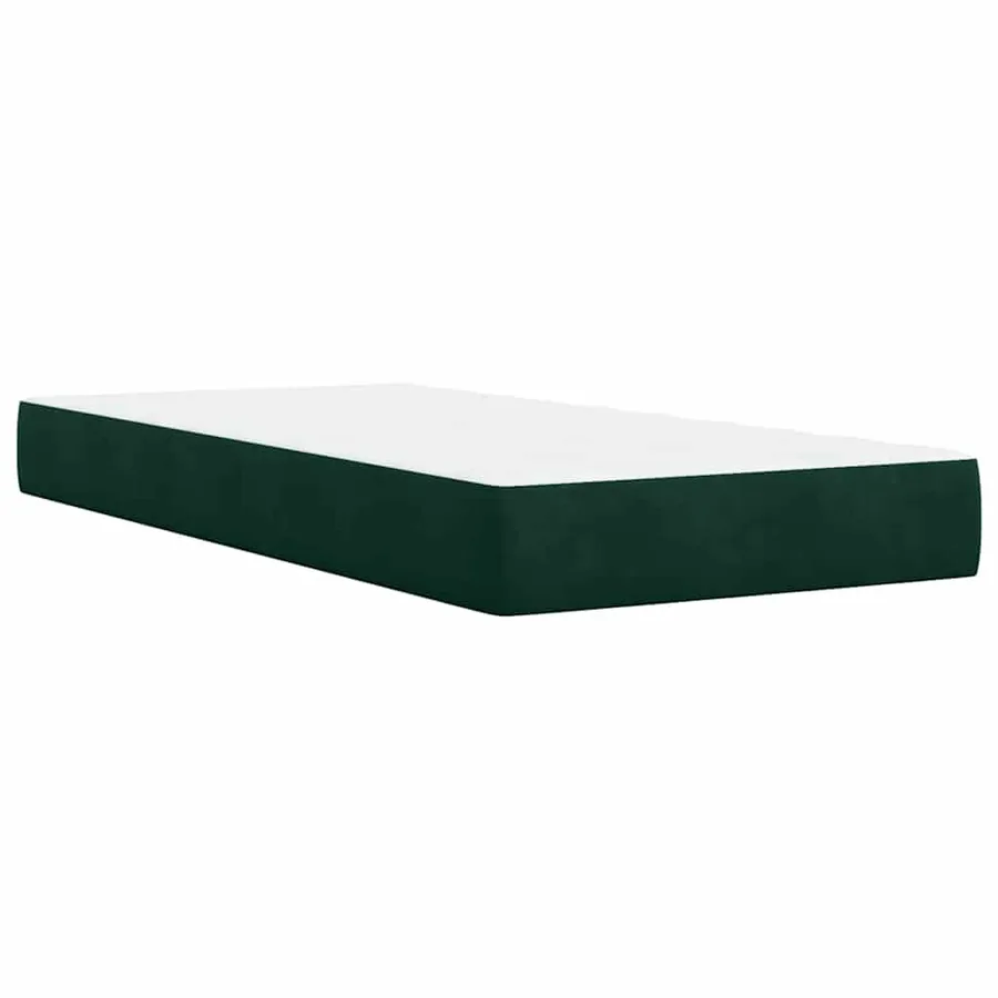 Sommier à lattes de lit et matelas Vert foncé 80x200 cm Velours - 10