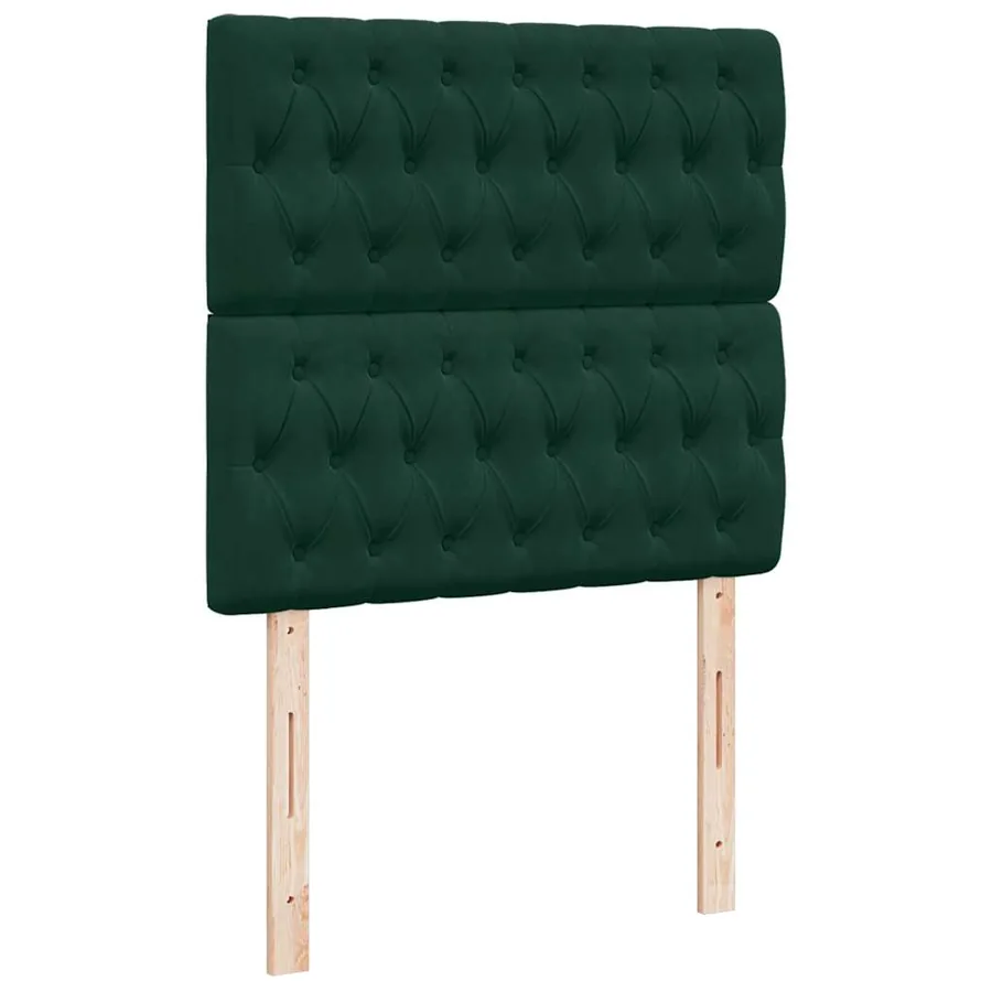 Sommier à lattes de lit et matelas Vert foncé 80x200 cm Velours - 7