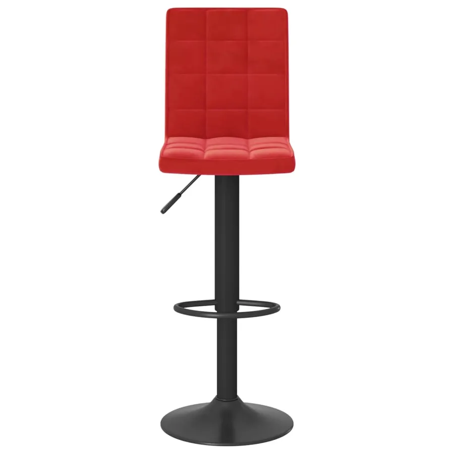 Tabourets de bar lot de 2 rouge bordeaux velours - 4