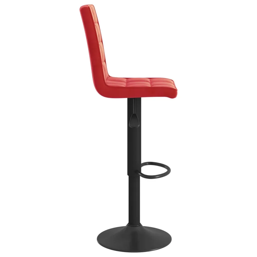 Tabourets de bar lot de 2 rouge bordeaux velours - 5
