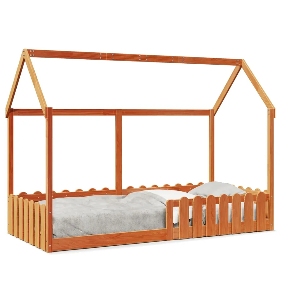 Cadre de lit d'enfants forme de maison sans matelas 90x200 cm - 2