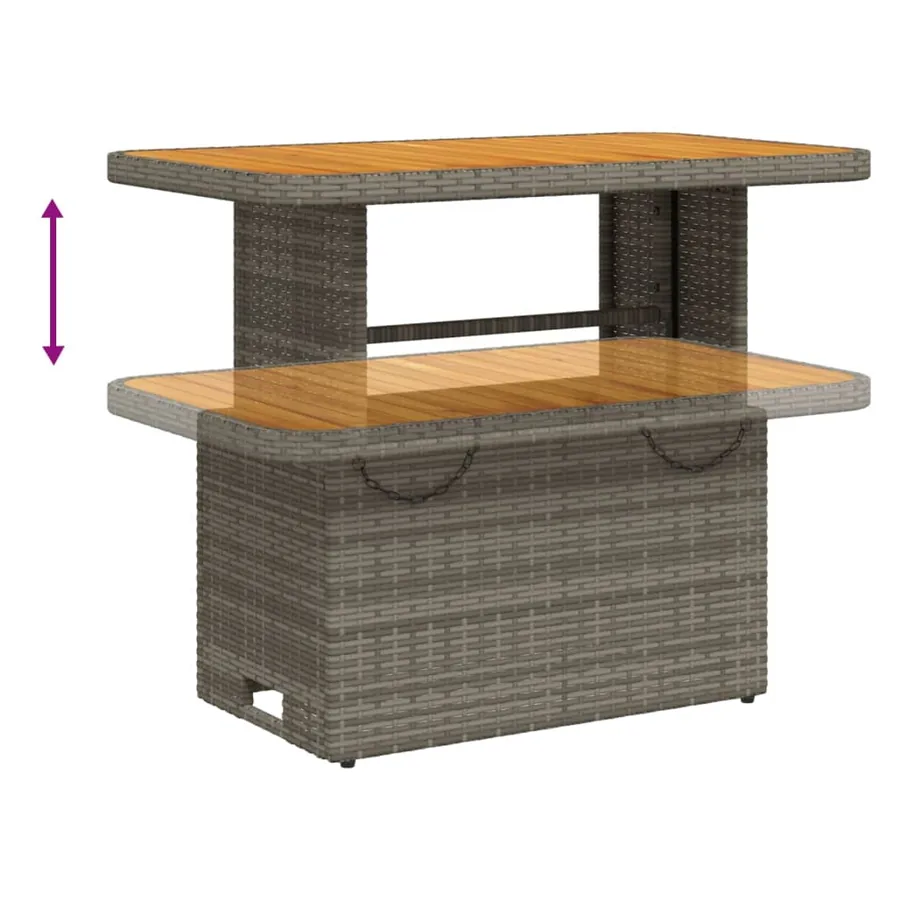 Salon de jardin 3 pcs avec coussins Gris Résine tressée - 6