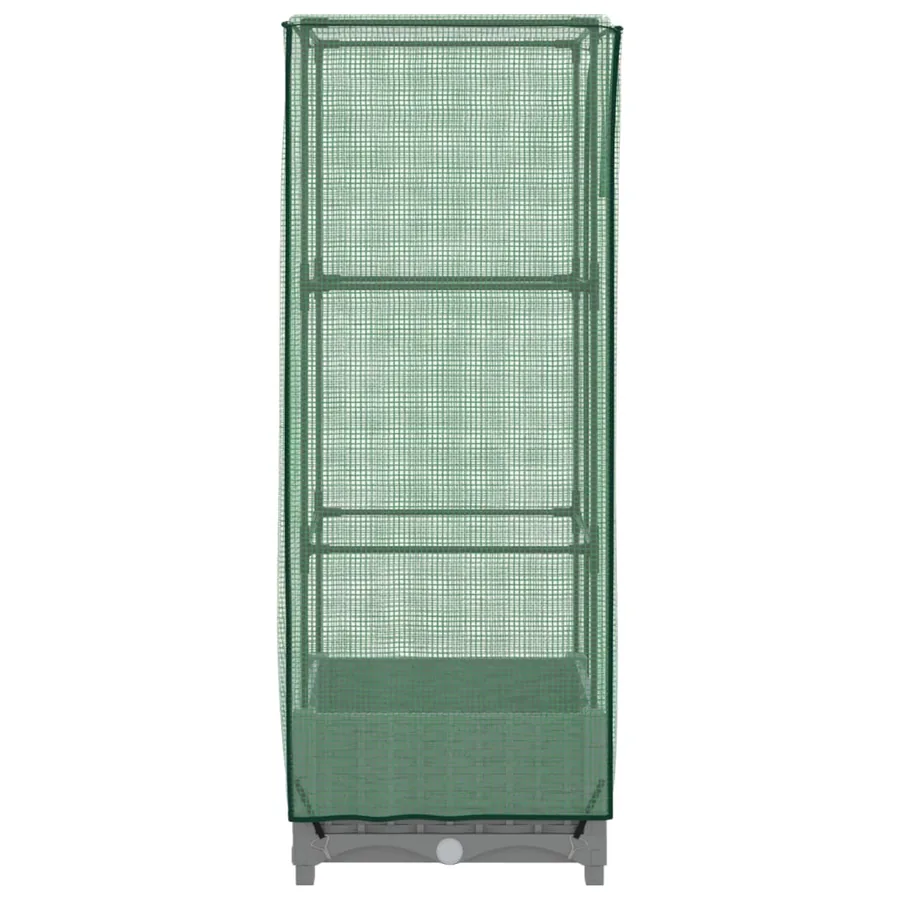 Jardinière surélevée avec housse aspect rotin 40x40x123 cm - 5