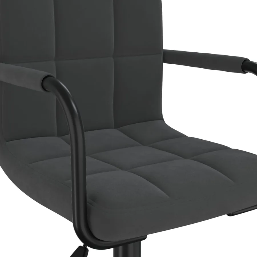 Chaises pivotantes à manger lot de 2 noir velours - 8