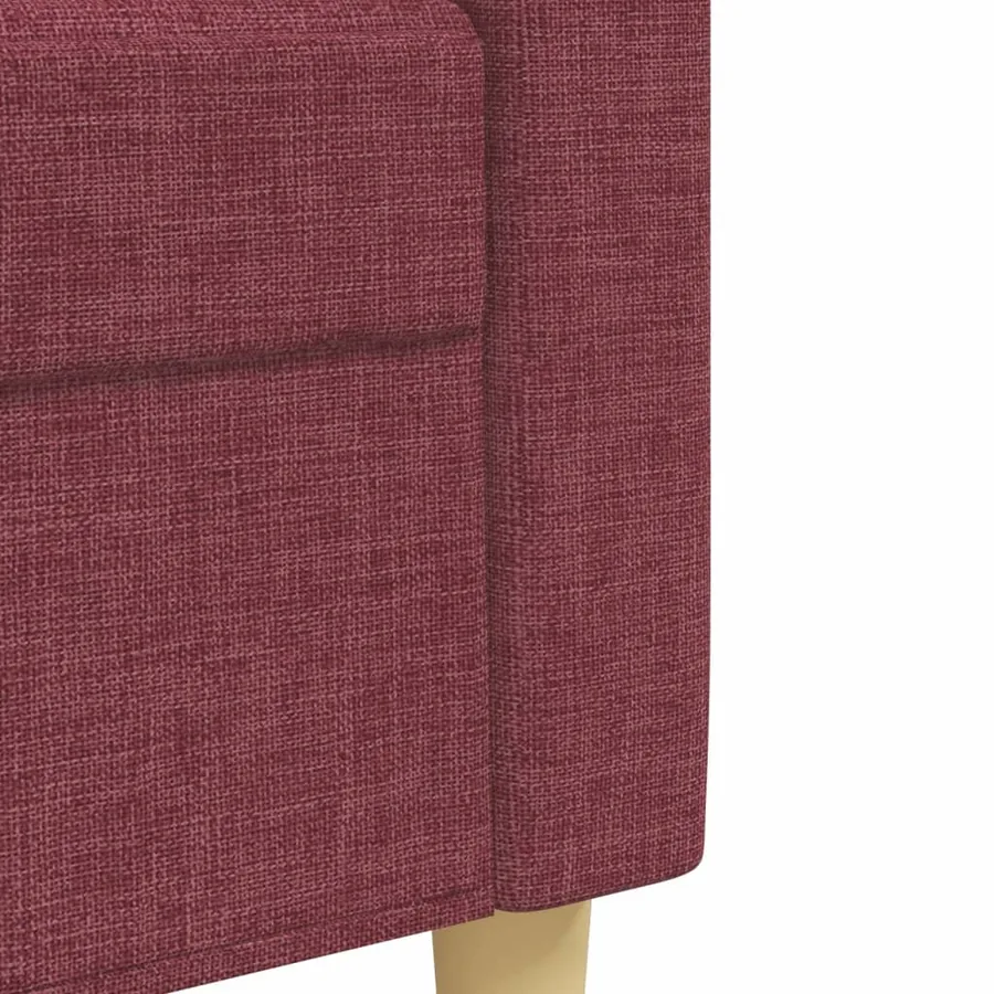 Ensemble de canapés 2 pcs coussins décoratifs bordeaux tissu - 7