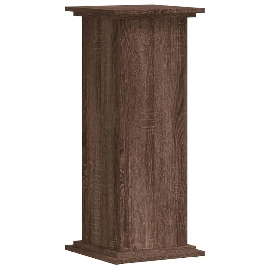 Support pour plantes chêne marron 33x33x80 cm bois d'ingénierie - 2
