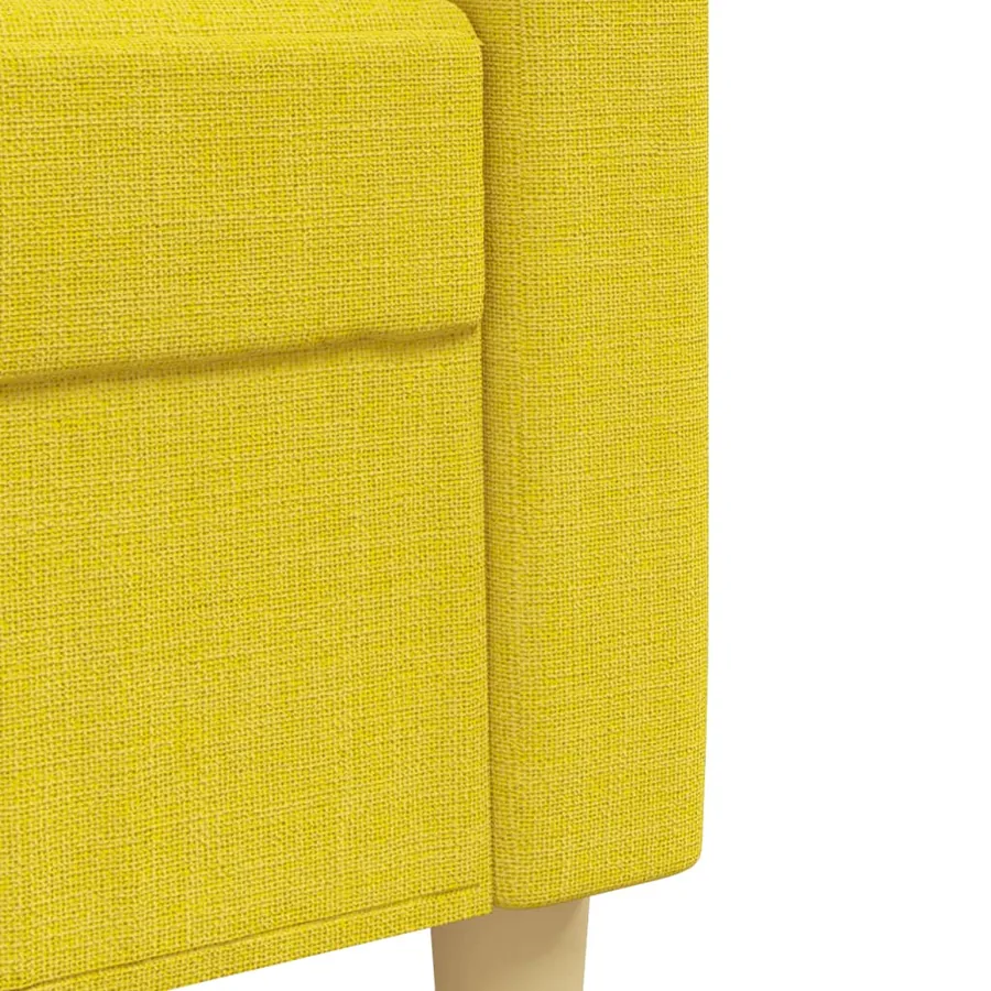Ensemble de canapés 3 pcs coussins décoratifs jaune clair tissu - 8