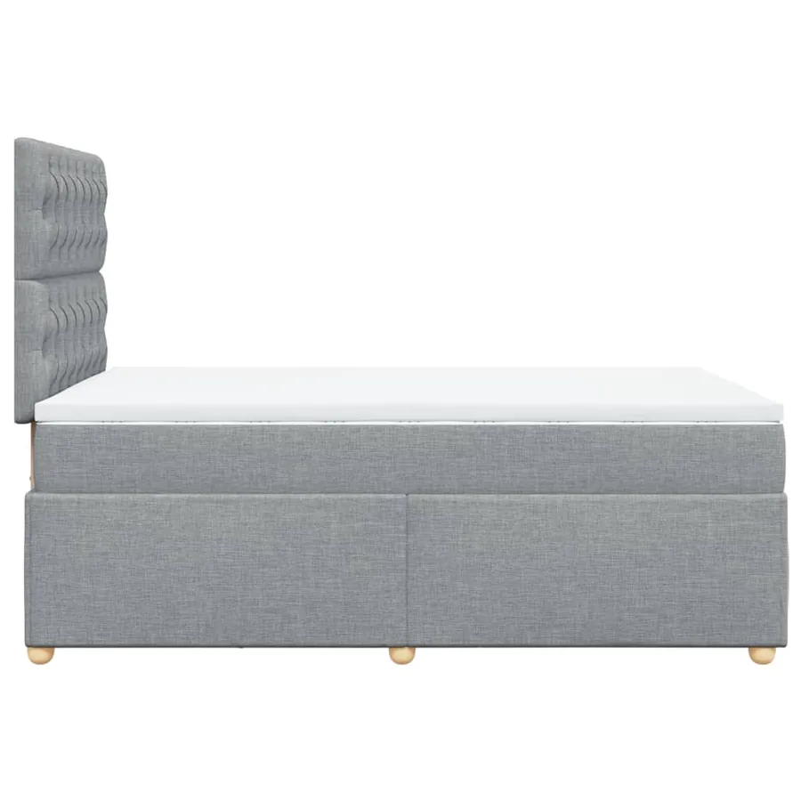 Sommier à lattes de lit avec matelas Gris clair 120x200cm Tissu - 7