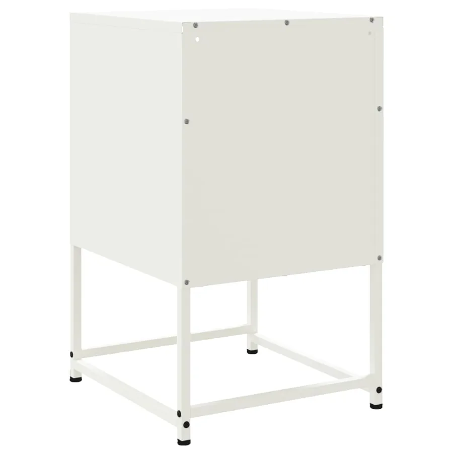 Table de chevet blanc 36x39x60,5 cm acier - 8