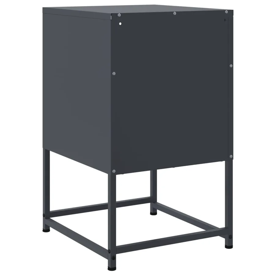 Table de chevet anthracite 36x39x60,5 cm acier - 8