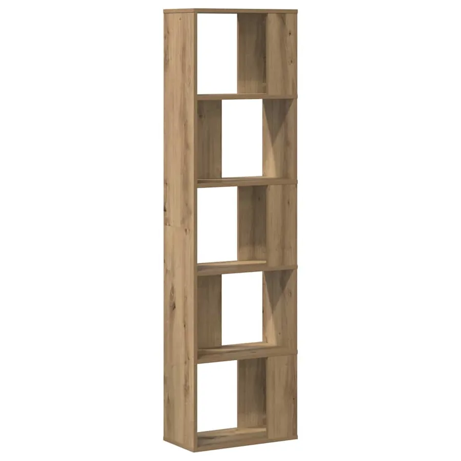 Bibliothèque 5 niveaux chêne artisanal bois ingénierie - 6