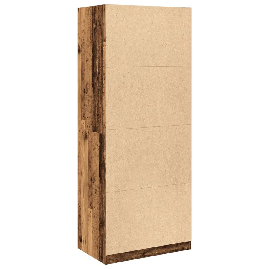 Garde-robe vieux bois 80x50x200 cm bois d'ingénierie - 6