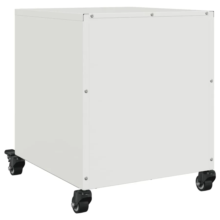 Table de chevet blanc 36x39x43,5 cm acier - 8