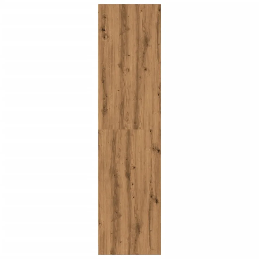 Garde-robe chêne artisanal 80x50x200 cm bois d'ingénierie - 5