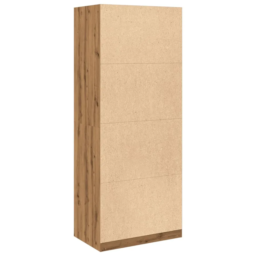 Garde-robe chêne artisanal 80x50x200 cm bois d'ingénierie - 6