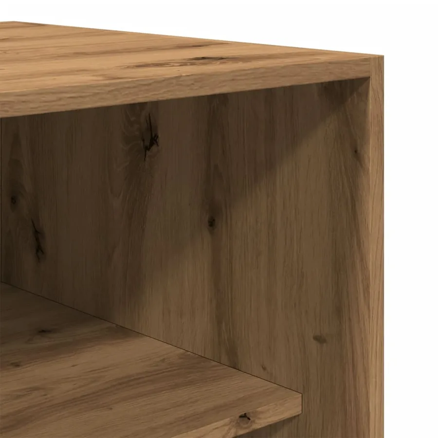 Garde-robe chêne artisanal 80x50x200 cm bois d'ingénierie - 7