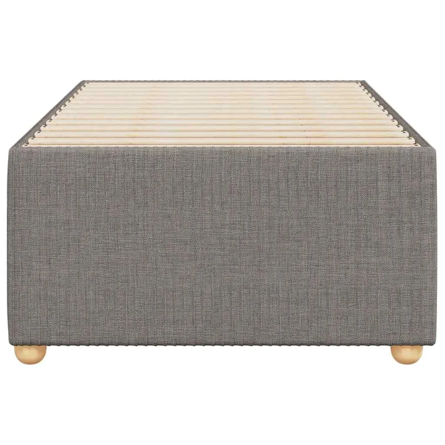 Cadre de lit sans matelas taupe 90x190 cm tissu - 4