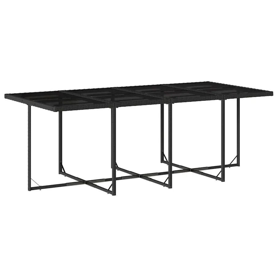 Ensemble à manger de jardin 13 pcs coussins noir résine tressée - 3