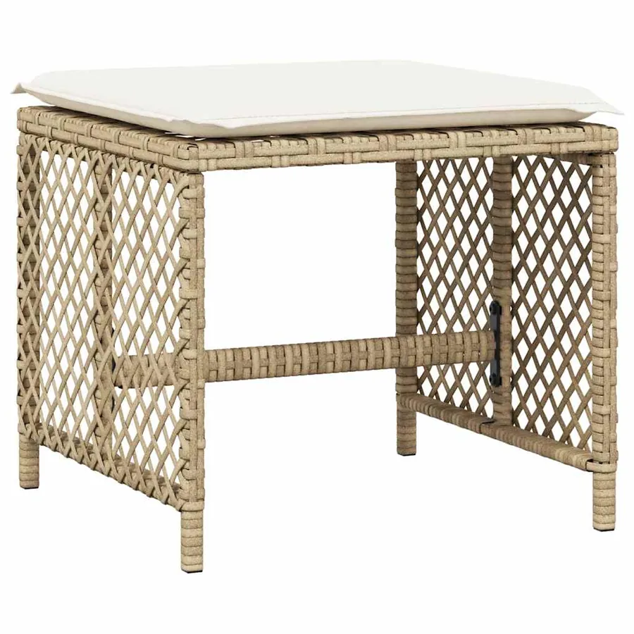 Ensemble à manger de jardin et coussins 13 pcs beige - 5