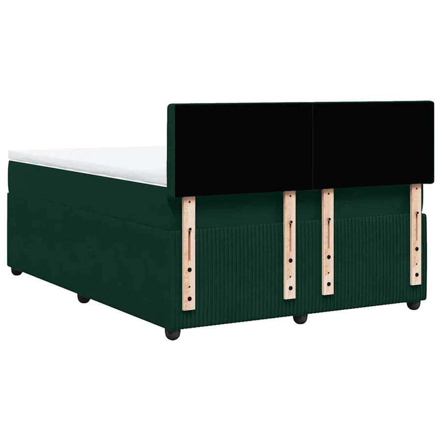 Sommier à lattes de lit et matelas Vert foncé 140x200cm Velours - 10