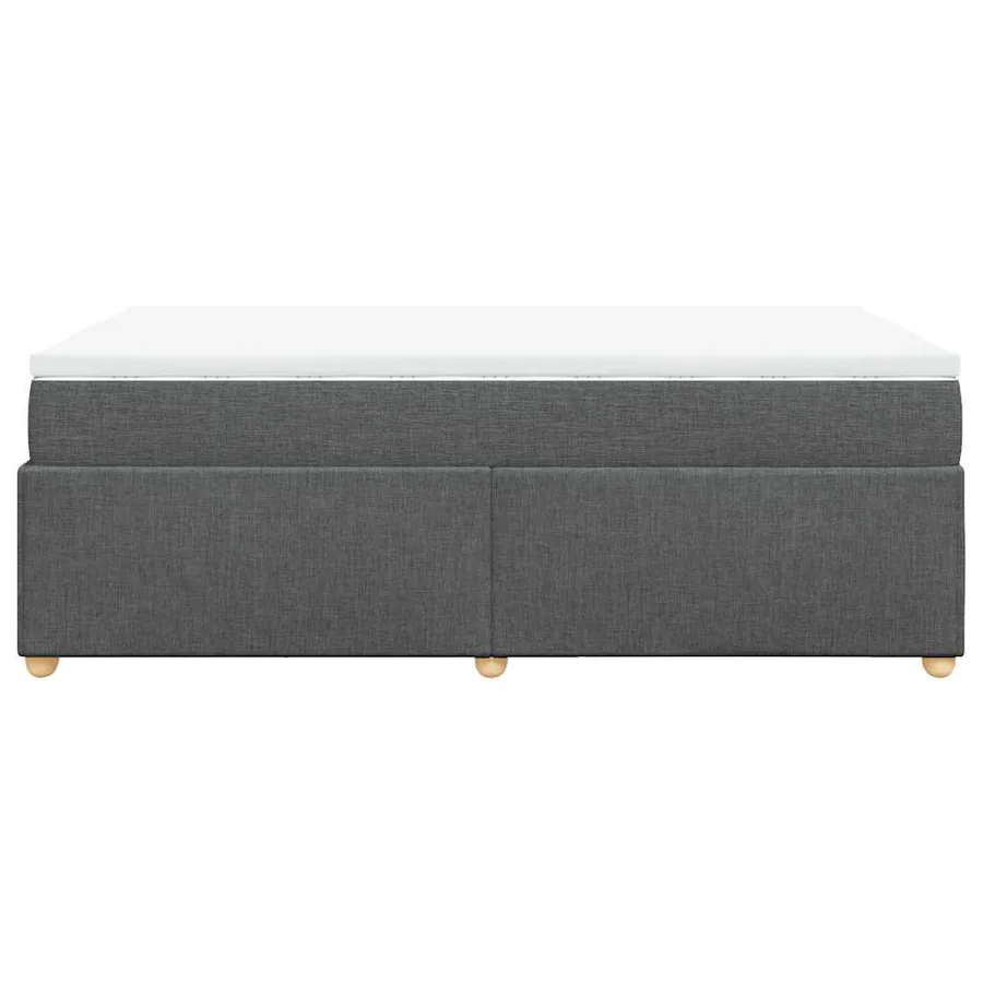 Sommier à lattes de lit avec matelas gris foncé 120x190cm tissu - 8