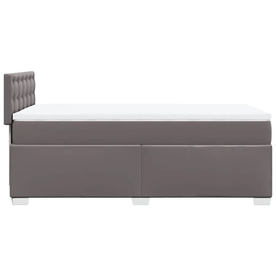 Sommier à lattes de lit avec matelas Gris 80x200 cm Similicuir - 11