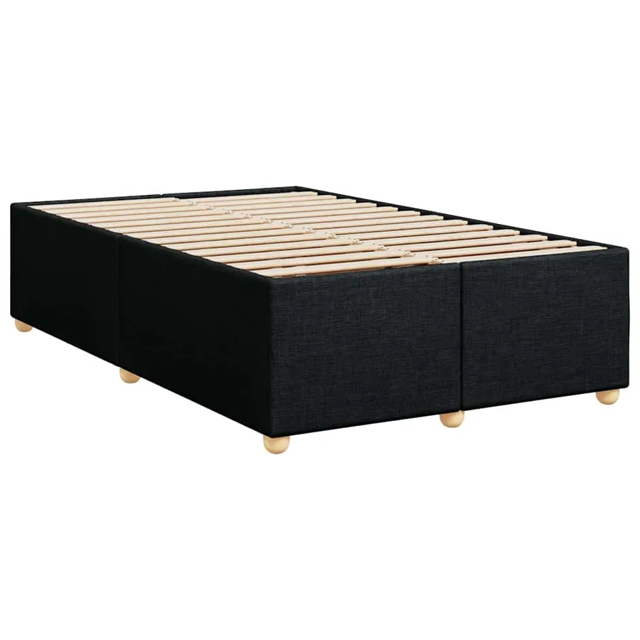 Sommier à lattes de lit avec matelas Noir 120x200 cm Tissu - 10