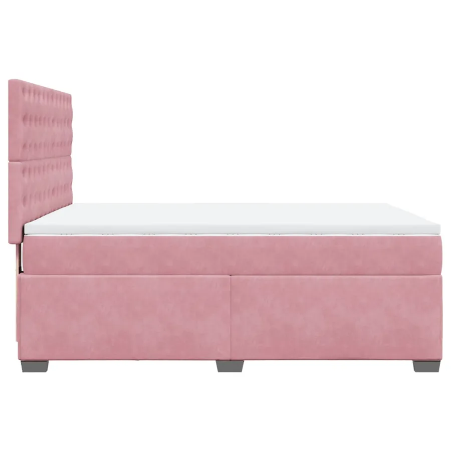 Sommier à lattes de lit avec matelas Rose 160x200 cm Velours - 11