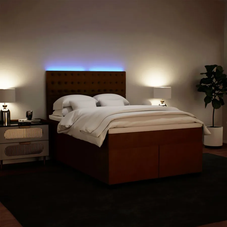 Sommier à lattes de lit avec matelas Rose 160x200 cm Velours - 5