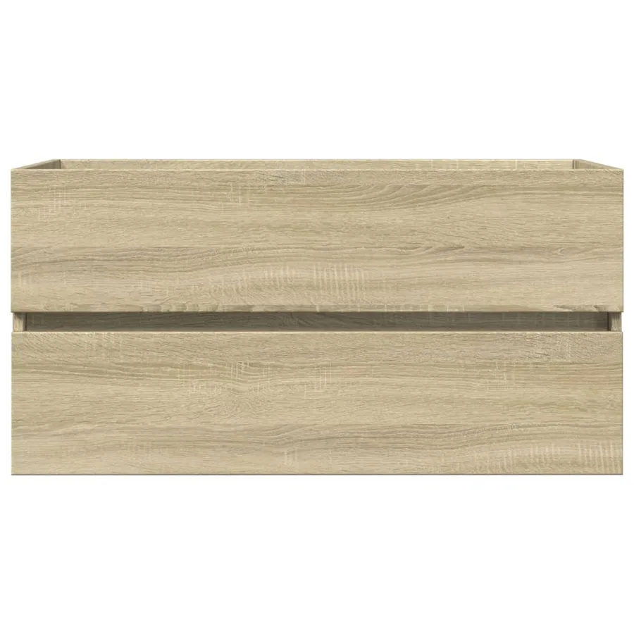 Ensemble de meubles de bain 2pcs céramique et bois d'ingénierie - 5