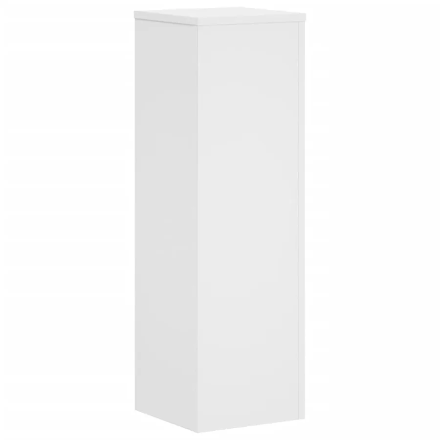 Supports pour plantes 2 pcs blanc 25x25x80 cm bois d'ingénierie - 3