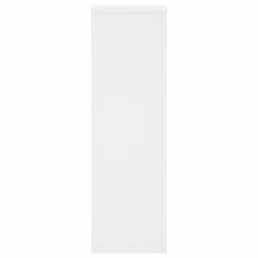 Supports pour plantes 2 pcs blanc 25x25x80 cm bois d'ingénierie - 6