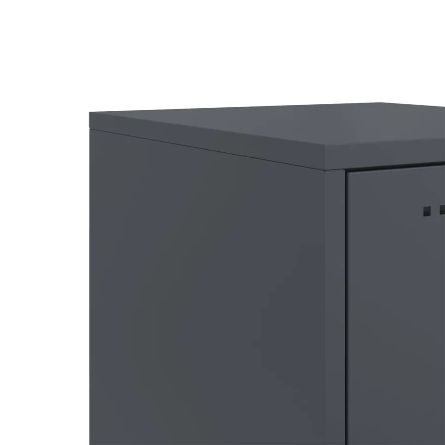 Buffet haut anthracite 36x39x123 cm acier - 11
