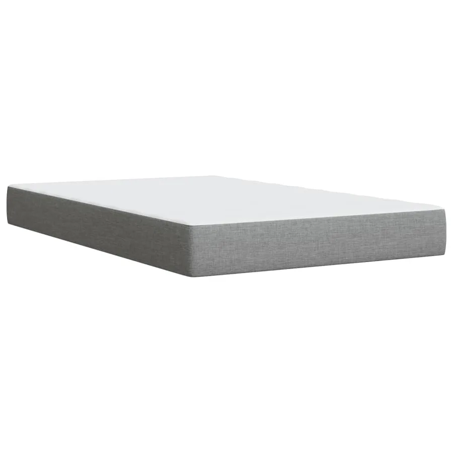 Sommier à lattes de lit avec matelas Gris clair 120x200cm Tissu - 11