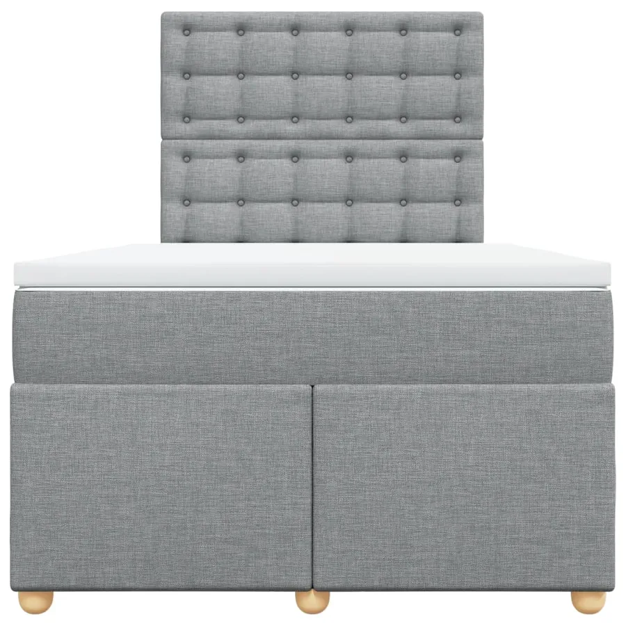 Sommier à lattes de lit avec matelas Gris clair 120x200cm Tissu - 6