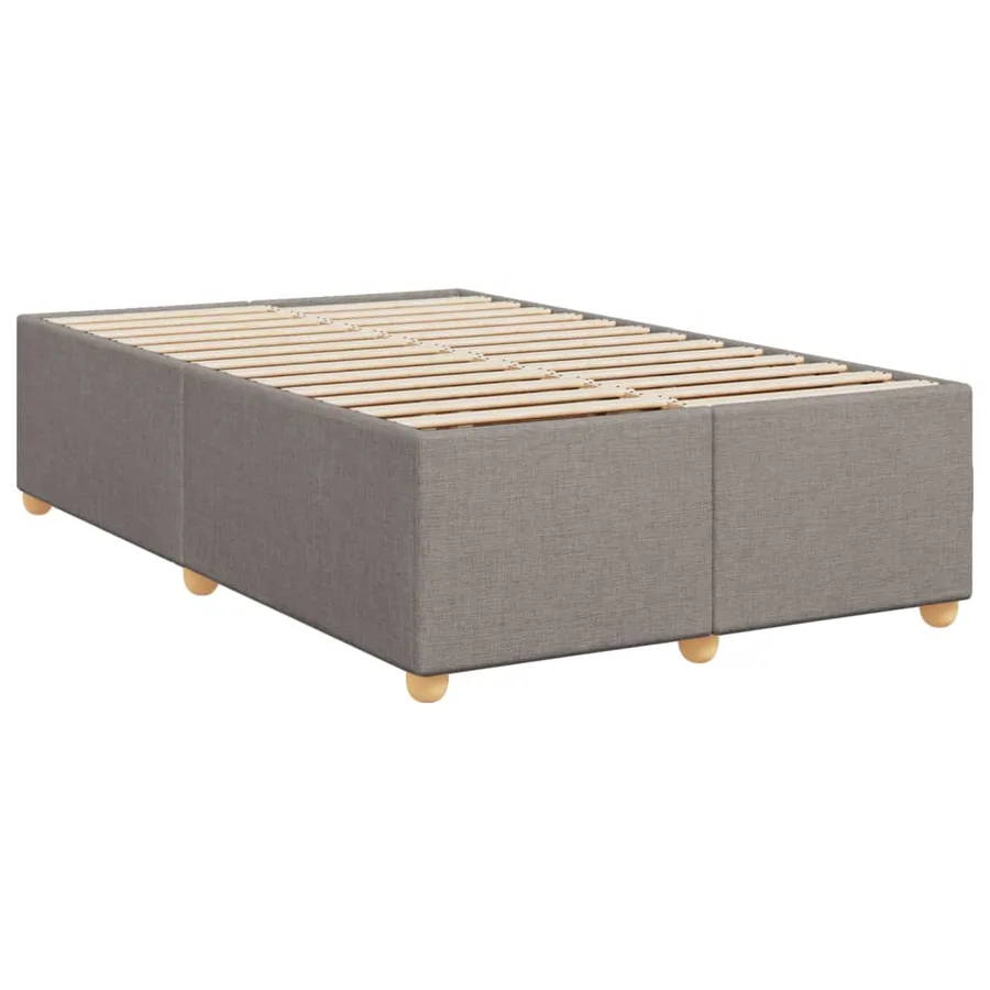 Sommier à lattes de lit avec matelas Taupe 120x200 cm Tissu - 9