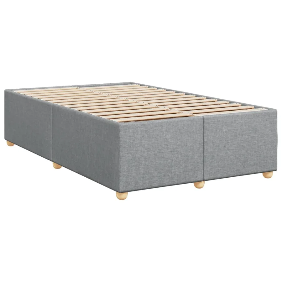 Sommier à lattes de lit avec matelas Gris clair 120x200cm Tissu - 10